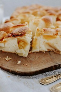 Close up of a fruit sponge cake. Visit Kaboompics for more free images.