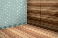 Wooden home interior background, hand drawn design vector