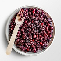 Cranberry sauce sticker, food photography psd