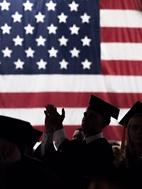 Taylor University CommencementVice President Mike Pence speaks at Taylor University Commencement May 18, 2019 (Official White House Photo by D. Myles Cullen). Original public domain image from Flickr