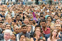 Howdy, Modi! A crowd of more than 50,000 people cheer President Donald J. Trump and India’s Prime Minister Narendra Modi on Sunday, Sept. 22, 2019, at a rally in honor of Prime Minister Modi at NRG Stadium in Houston, Texas. (Official White House Photo by Shealah Craighead). Original public domain image from Flickr