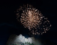 Mount Rushmore Fireworks Celebration at the Mount Rushmore National Memorial in Keystone, S.D. Original public domain image from Flickr