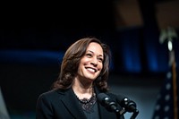 Vice President Kamala Harris delivers remarks at the 40th Annual Black History Month Virtual Celebration, hosted by Congressman Steny Hoyer of Maryland, Saturday, Feb. 27, 2021, in the South Court Auditorium of the Eisenhower Executive Office Building at the White House.