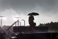 "The skies opened up on Memorial Day outside of Chicago. When the lightning began, the Secret Service told the President that it was too dangerous to proceed. He took the stage by himself and informed the audience that his speech was canceled and that for everyone's safety, they should return to their busses. Later, he boarded a few of the busses to thank them for attending and apologized for not being able to speak."