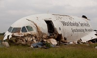 Nose and forward section of UPS flight 1354. Original public domain image from Flickr