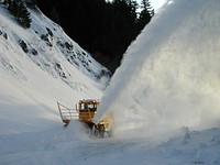 Hurricane Ridge winter snow work plow. Original public domain image from Flickr