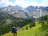 Hiking to Grizzly Lake on the Bridger-Teton National Forest. Original public domain image from Flickr