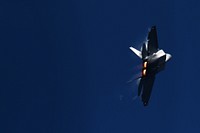 U.S. Air Force Col. David Piffarerio pilots an F-22A Raptor aircraft during his final flight as the commander of the 477th Fighter Group, July 8, 2016 at Joint Base Elmendorf-Richardson, Alaska.