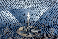 Crescent Dunes Solar Energy Facility in Tonopah, Nevada. Original public domain image from Flickr