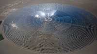 The Crescent Dunes Solar Energy Facility in Tonopah, Nevada produces more than 500,000 megawatt-hours of electricity per year. Original public domain image from <a href="https://www.flickr.com/photos/departmentofenergy/36613005322/" target="_blank">Flickr</a>
