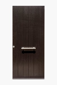 Wooden house door clipart, brown modern interior psd