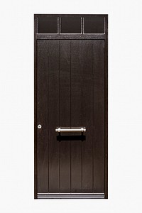 Wooden house door clipart, brown modern interior