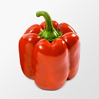 Red bell pepper clipart, vegetable, organic ingredient psd
