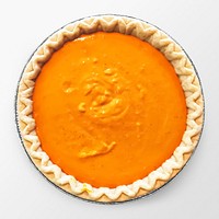 Pumpkin pie sticker, food photography psd