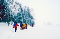Cross country skiing in Hokkaido, Japan