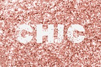 Chic typography on a copper glitter background