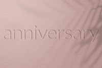 Anniversary embossed font psd typography