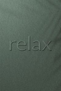 Relax word embossed font typography psd