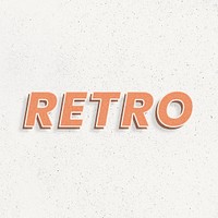 3d effect retro word psd bold typography lettering