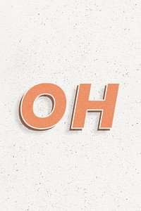 Oh word psd 3d bold effect retro style lettering 