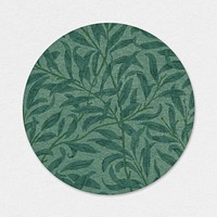 Willow bough round diary sticker remix from artwork by William Morris