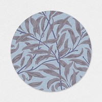 Willow bough round journal sticker remix from artwork by William Morris