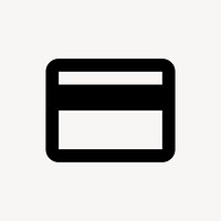Credit Card icon, banking symbol, filled style psd