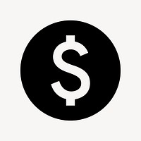 Dollar symbol, Paid icon, filled style vector