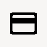Payment icon, credit card symbol, round style psd