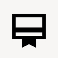 Card Membership icon, financial UI design for web, sharp style psd