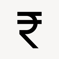 Indian rupee icon, currency money symbol, outlined style psd