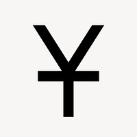 Chinese yuan icon, currency money symbol, sharp style vector