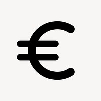 Currency euro icon, eurozone money symbol, round style vector