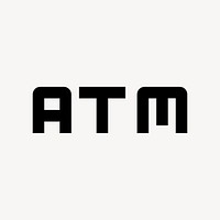 ATM icon for web, finance symbol, two tone style psd