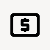 Local ATM icon, financial symbol, round style psd
