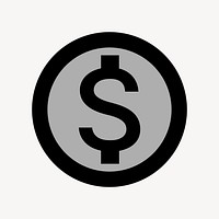 Monetization On icon, money symbol, two tone style vector