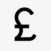 Pound icon, UK currency money symbol, filled style vector