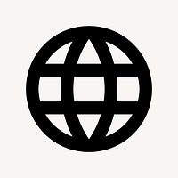 Action icon, Language symbol, globe shape, filled style vector