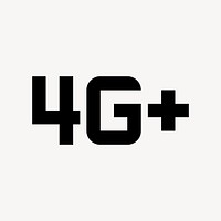 Device icon, 4G Plus Mobiledata, two tone style vector