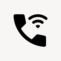Wifi Calling 3, device icon, round symbol style vector