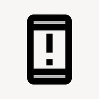 Security Update Warning icon, two tone style vector