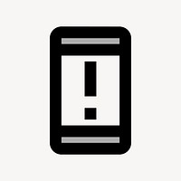 System Security Update Warning icon, two tone style vector