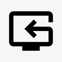 Reset Tv, device icon, outlined style vector