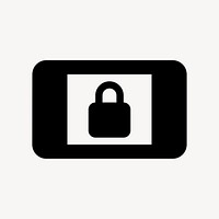Screen Lock Landscape, device icon, round style psd