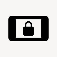 Screen Lock Landscape, device icon, outlined style vector