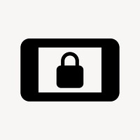 Screen Lock Landscape, device icon, outlined style psd