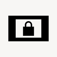 Screen Lock Landscape, device icon, sharp style vector