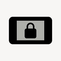 Screen Lock Landscape, device icon, two tone style psd