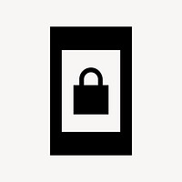Screen Lock Portrait, device icon, sharp style psd