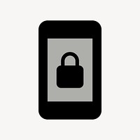 Screen Lock Portrait, device icon, two tone style psd